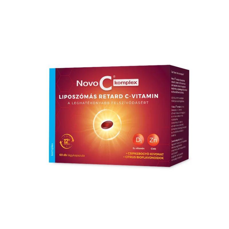 Novo C komplex kapszula 60db C-vitamin, D3-vitamin és cink liposzómás Retard