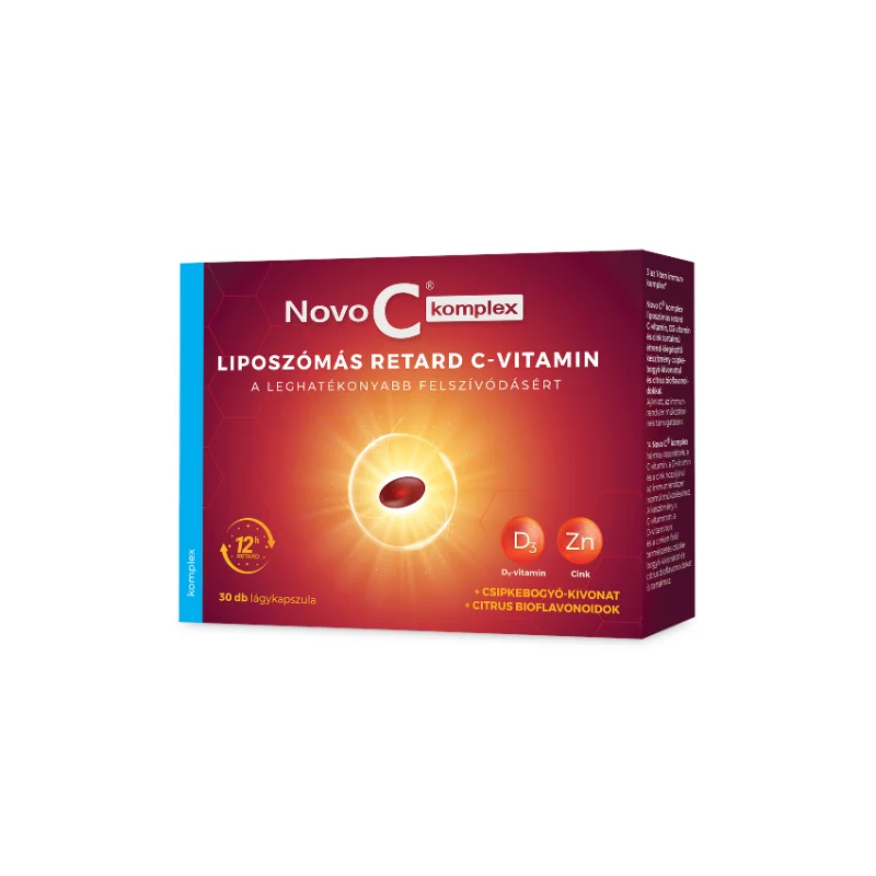 Novo C komplex kapszula 30db C-vitamin, D3-vitamin és cink liposzómás Retard