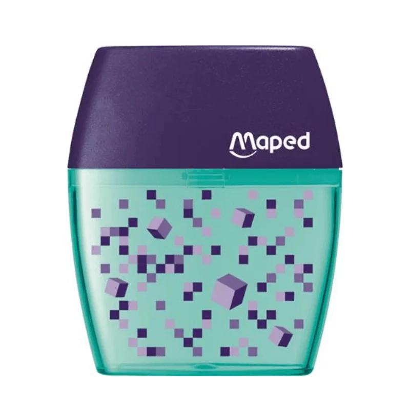 Hegyező, kétlyukú, tartályos, MAPED Pixel Party Shaker