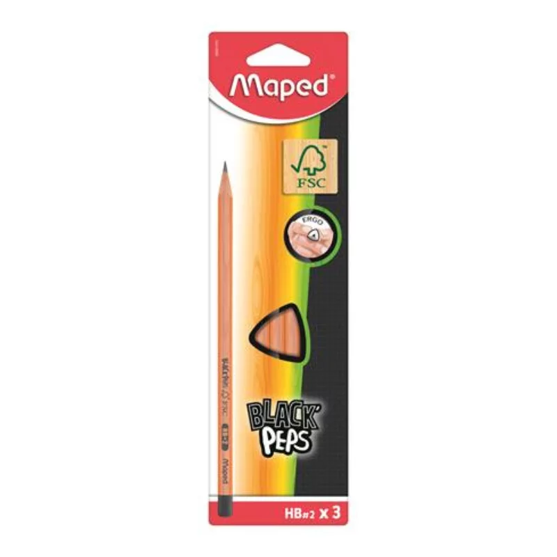 Maped grafitceruza HB FSC 100% háromszögletű Black´Peps