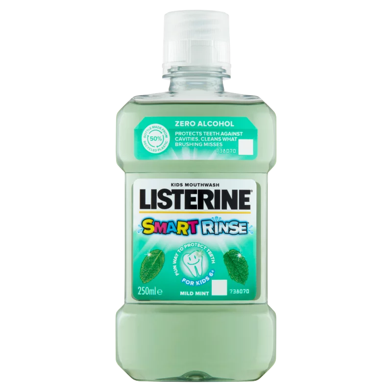 Listerine Smart Rinse Mild Mint szájvíz gyermekeknek fluoriddal 250 ml