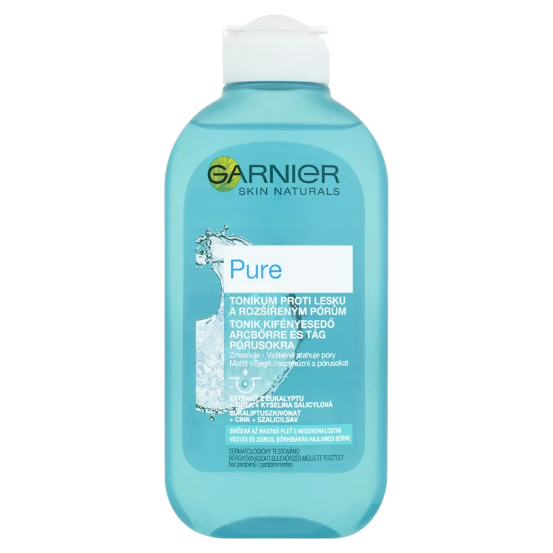 Garnier Skin Naturals Pure Tonik Kifényesedő Arcbőrre És Tágult Pórusokra, 200 ml