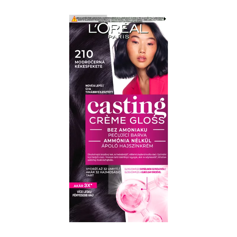 ĽOréal Paris Casting Créme Gloss hajszínező 210 Kékesfekete 48 +72 +60 ml