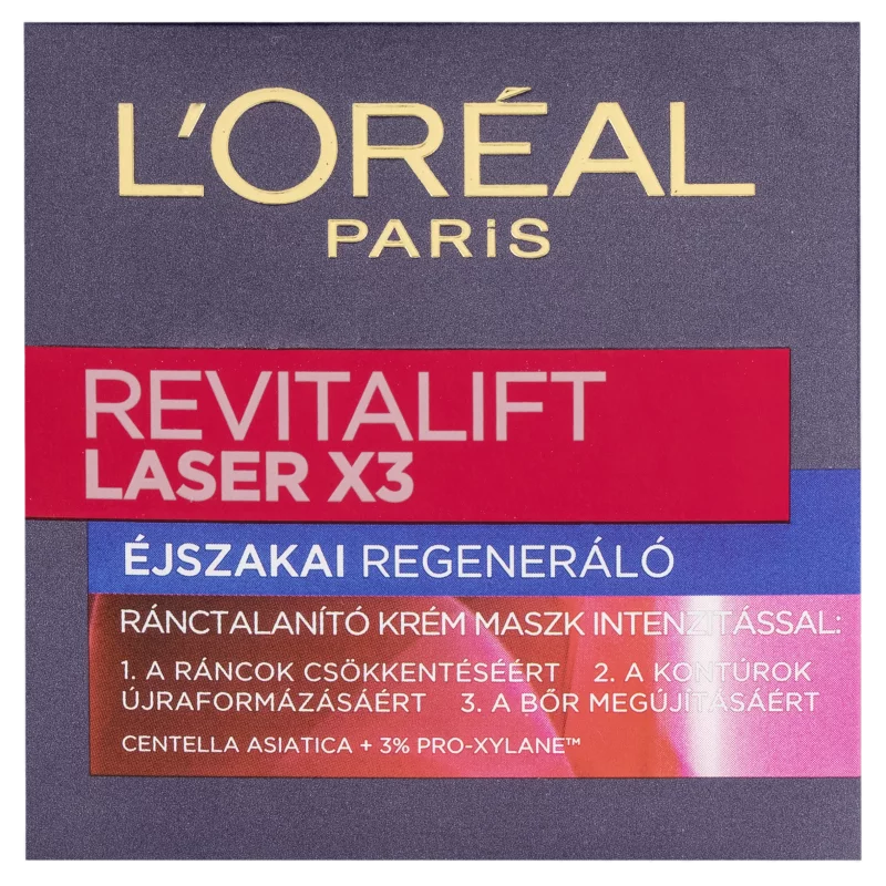 ĽOréal Paris revitalift Laser X3 öregedésgátló éjszakai arcápoló, 50 ml