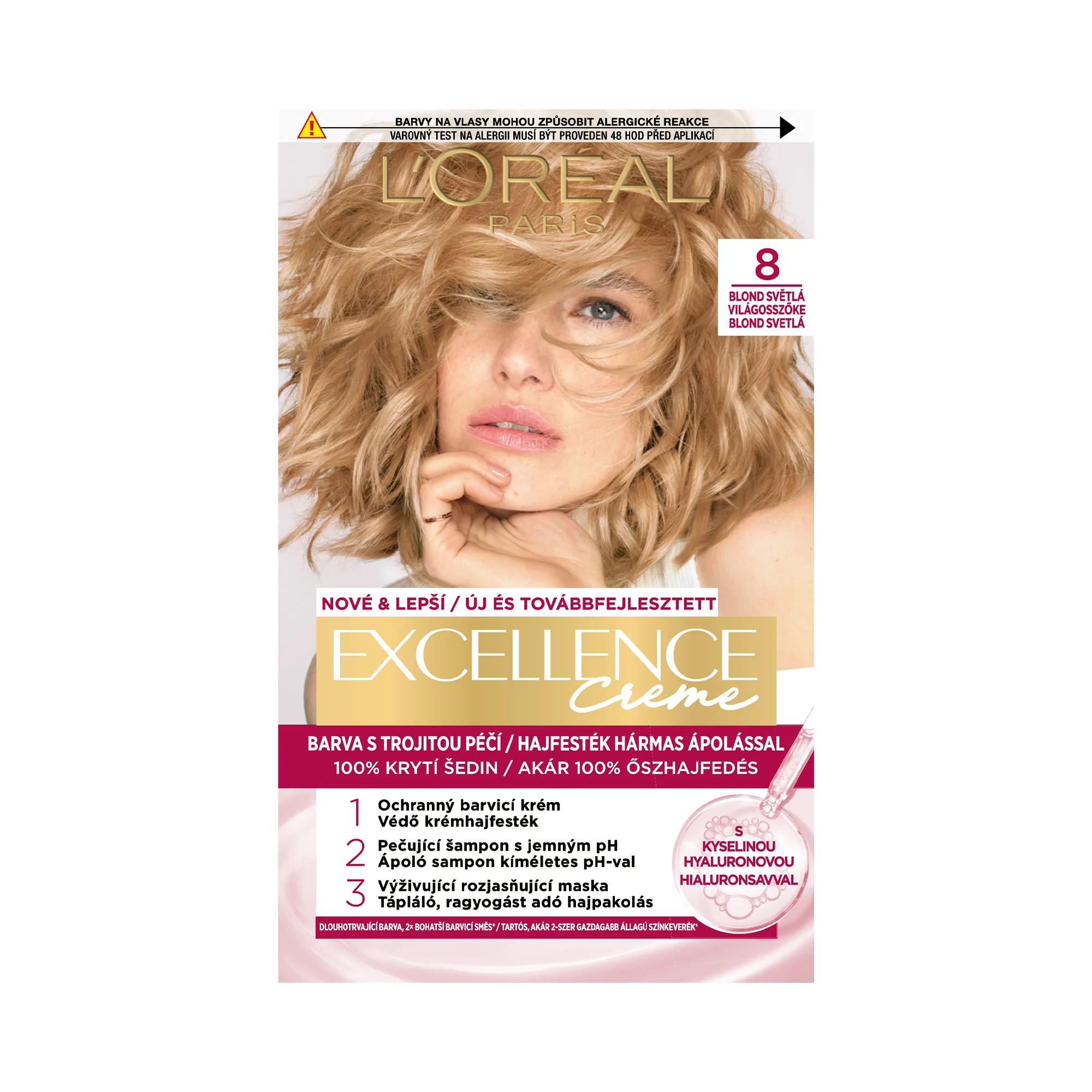 L´Oreal excellence hajfesték 8 Világos Szőke