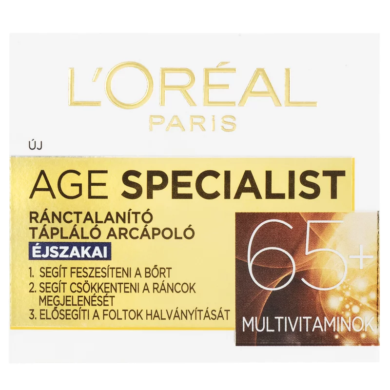 ĽOréal Paris Age Specialist ránctalanító tápláló éjszakai arcápoló 65 +  50 ml