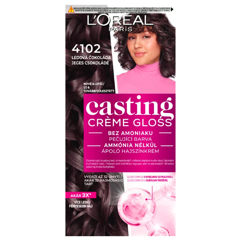 ĽOréal Paris Casting Créme Gloss hajszínező 4102 Jeges Csokoládé 48 +72 +60 ml