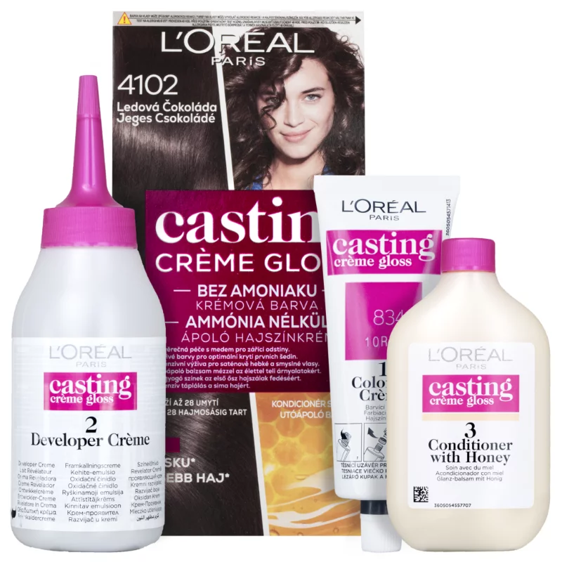 ĽOréal Paris Casting Créme Gloss hajszínező 4102 Jeges Csokoládé 48 +72 +60 ml