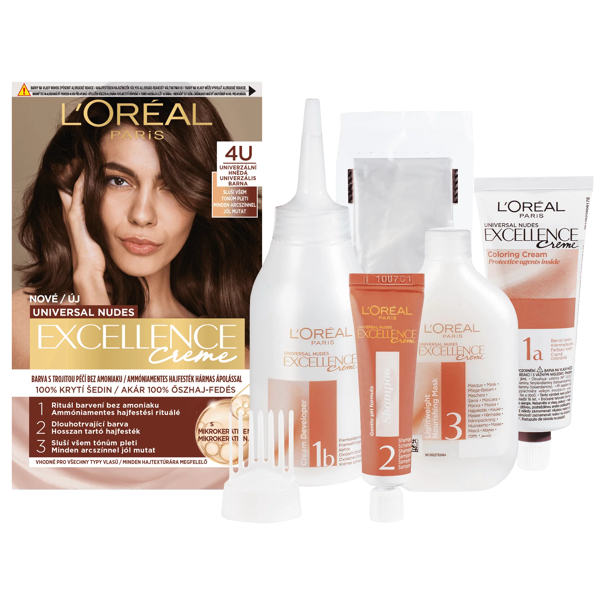L´Oreal Excellence hajfesték Nude 4U barna