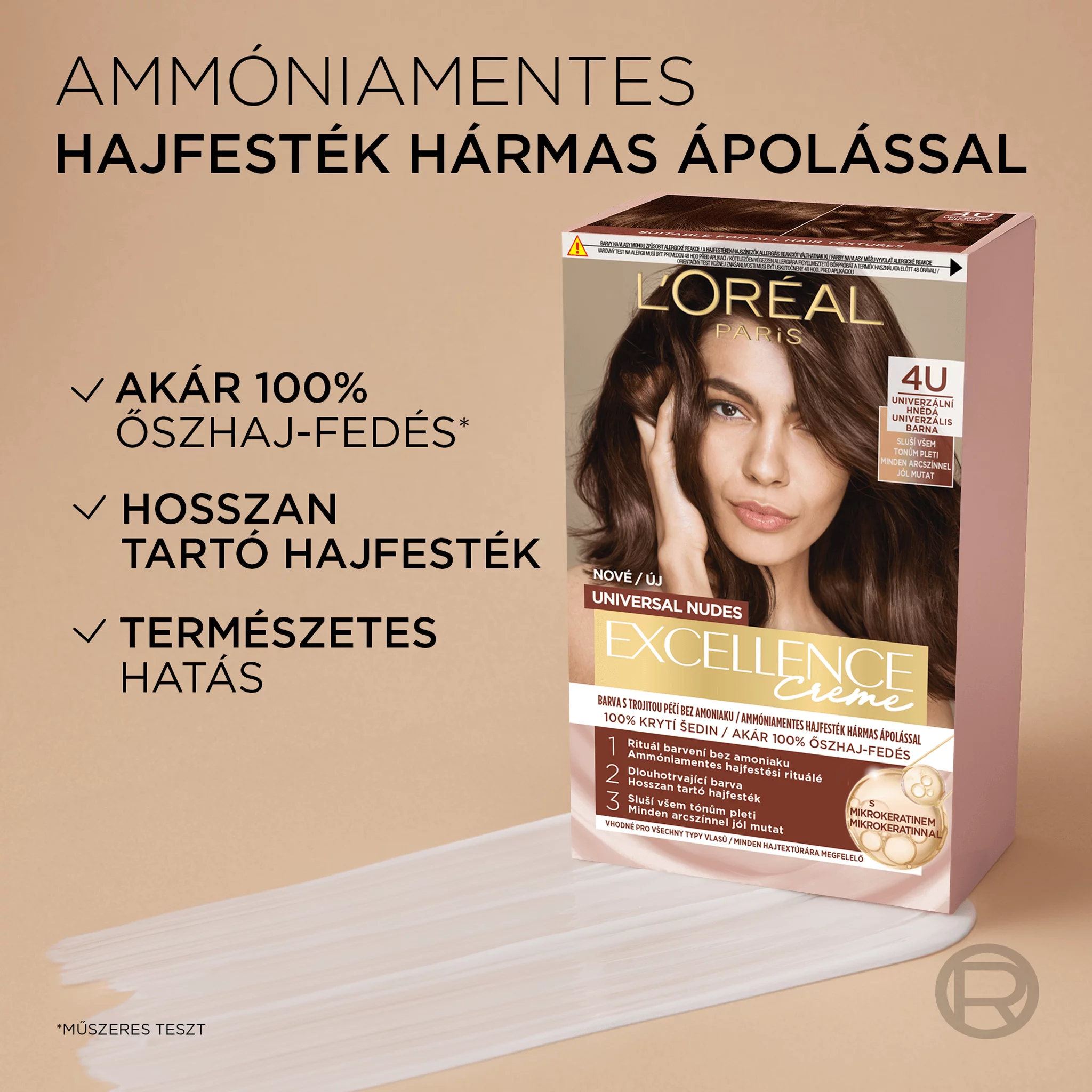 L´Oreal Excellence hajfesték Nude 4U barna