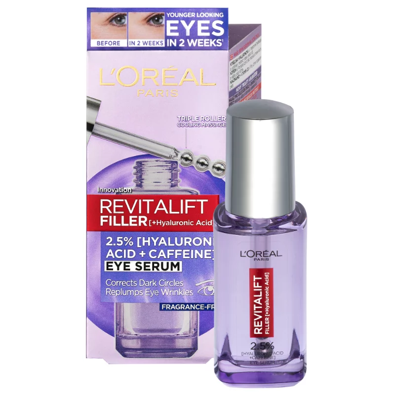 L'Oréal Paris Revitalift Filler Szemkörnyék Szérum 2,5% hialuronsavval