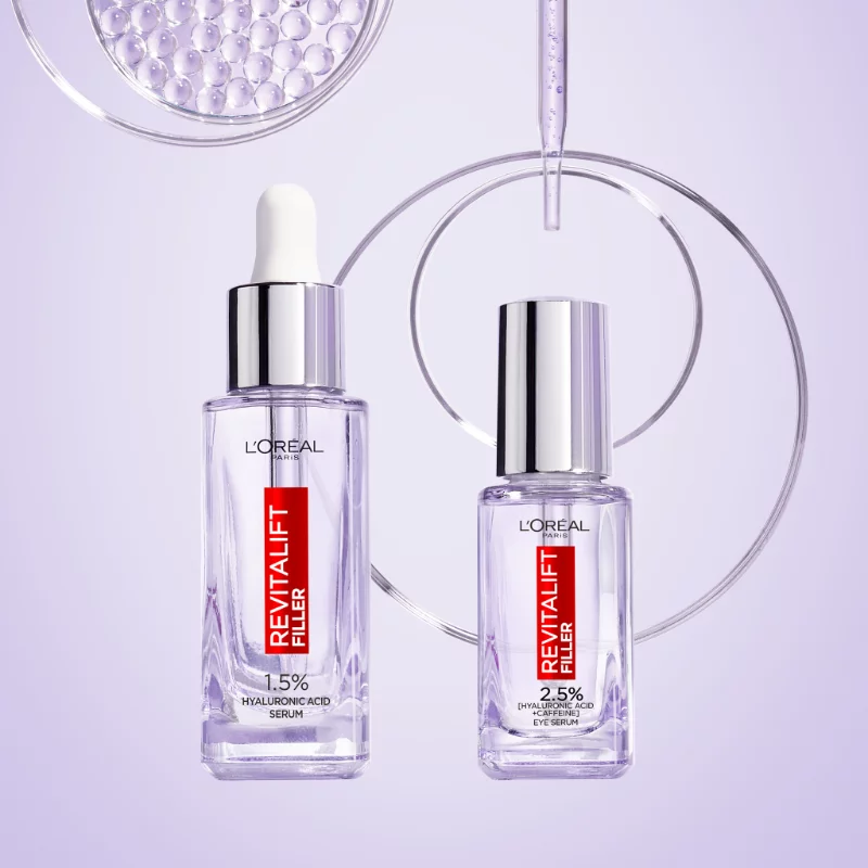 L'Oréal Paris Revitalift Filler Ránctalanító szérum 1,5 % tiszta hialuronsavval, 30 ml