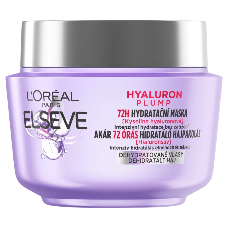L´oréal Paris Hyaluron Plump akár 72 órás hidratáló hajpakolás hialuronsavval, 300 ml