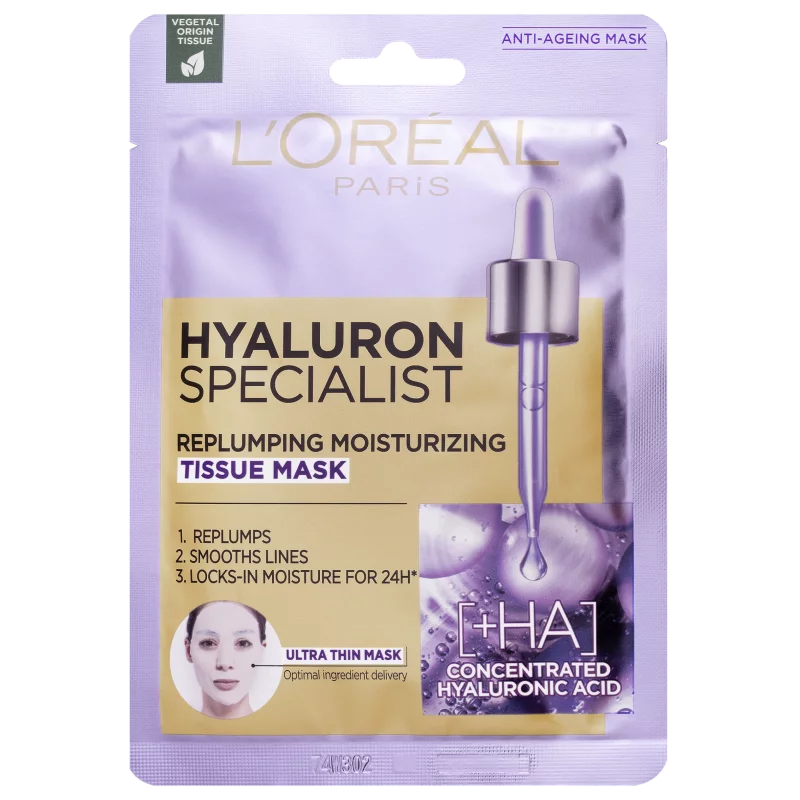 Hyaluron Specialist nedvességgel feltöltő, hidratáló textilmaszk, 28 g