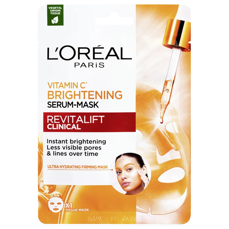 ĽOréal Paris Revitalift Clinical Ragyogást adó C-vitaminos* maszk, 26 g