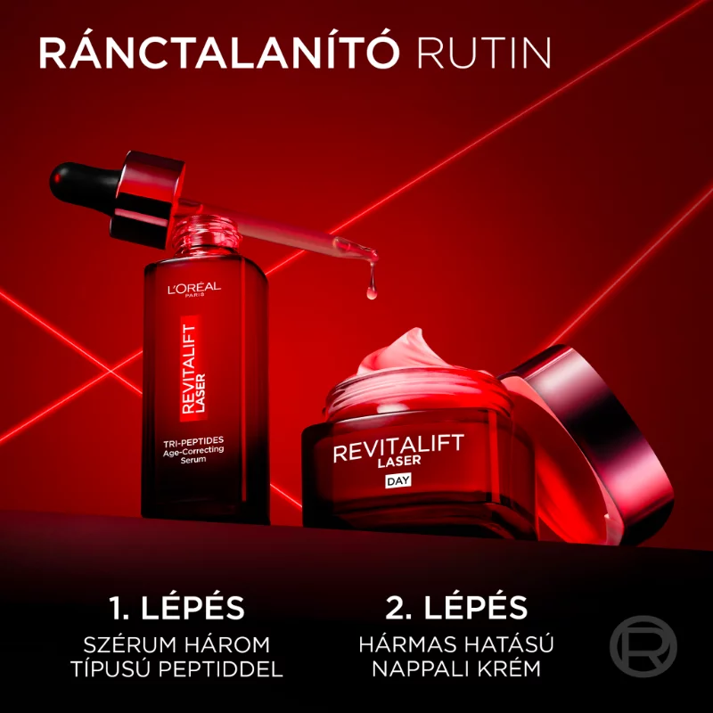 L'Oréal Paris Revitalift Laser ránctalanító szérum három típusú peptiddel, 30 ml