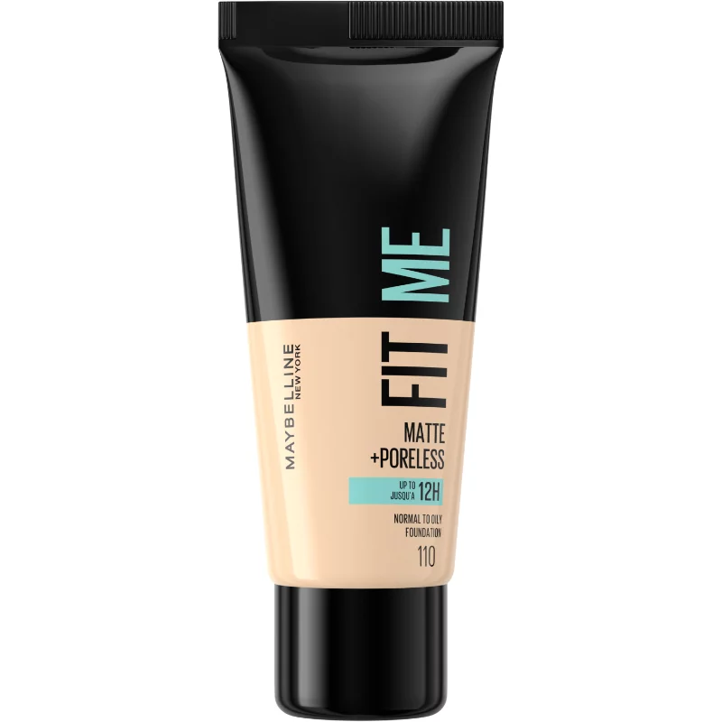 Maybelline New York Fit Me! Matte + Poreless alapozó 110 Porcelain, 30 ml