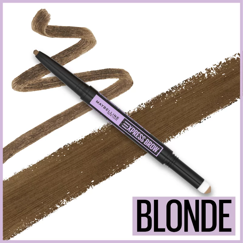 Maybelline NY Express Satin Duo 01 Dark Blond szemöldökceruza és púder duo, 1g