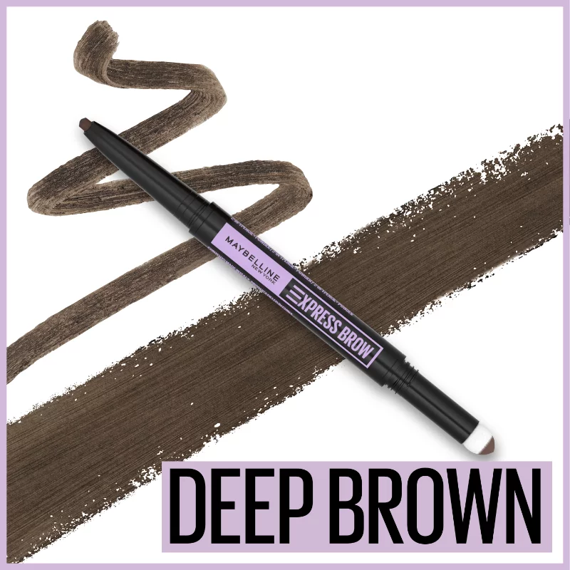 Maybelline NY Express Satin Duo 04 Dark Brown szemöldökceruza és púder duo, 1g