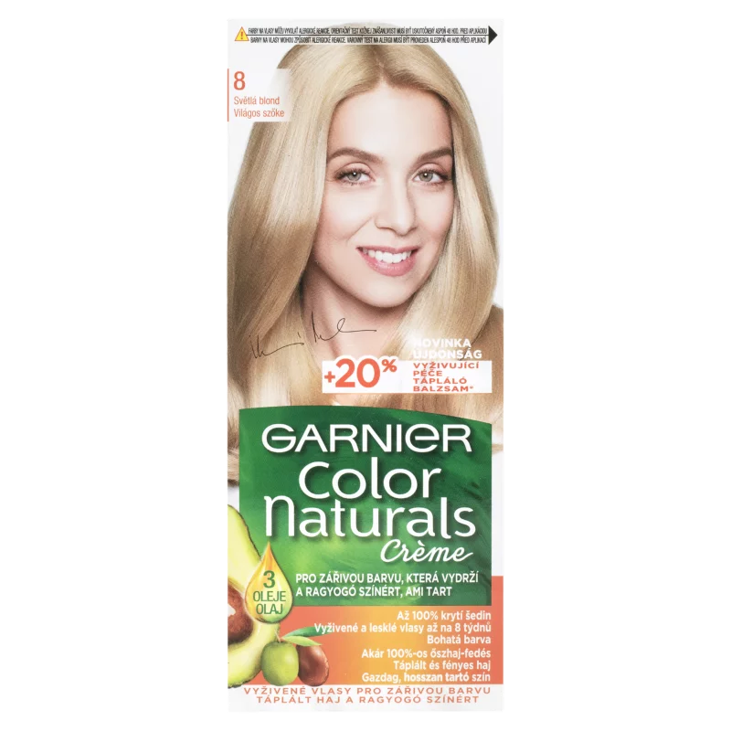 Garnier Color Naturals Tartós hajfesték 8 Világos szőke