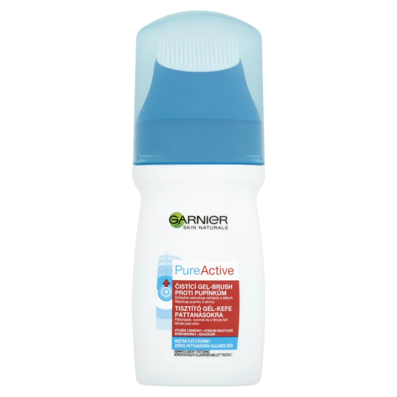 Garnier Skin Naturals Pure Active Tisztító Gél-kefe Pattanásokra 150 ml
