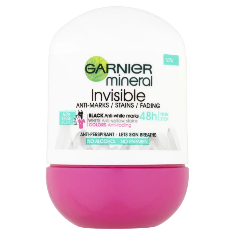 Garnier Mineral Invisible Anti-marks/stains/fading 48 h Fresh Scent izzadásgátló golyós dezodor 50 m