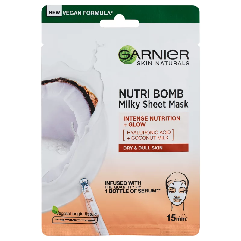 Garnier skin naturals textil arcmaszk 28g Nutribomb Milky Coco