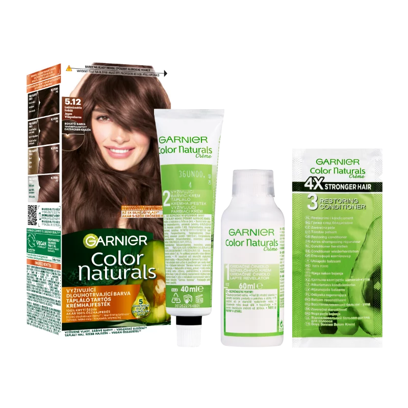 Garnier Color Naturals tartós hajfesték 5.12 jeges világosbarna
