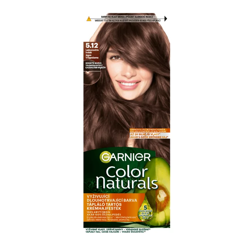Garnier Color Naturals tartós hajfesték 5.12 jeges világosbarna