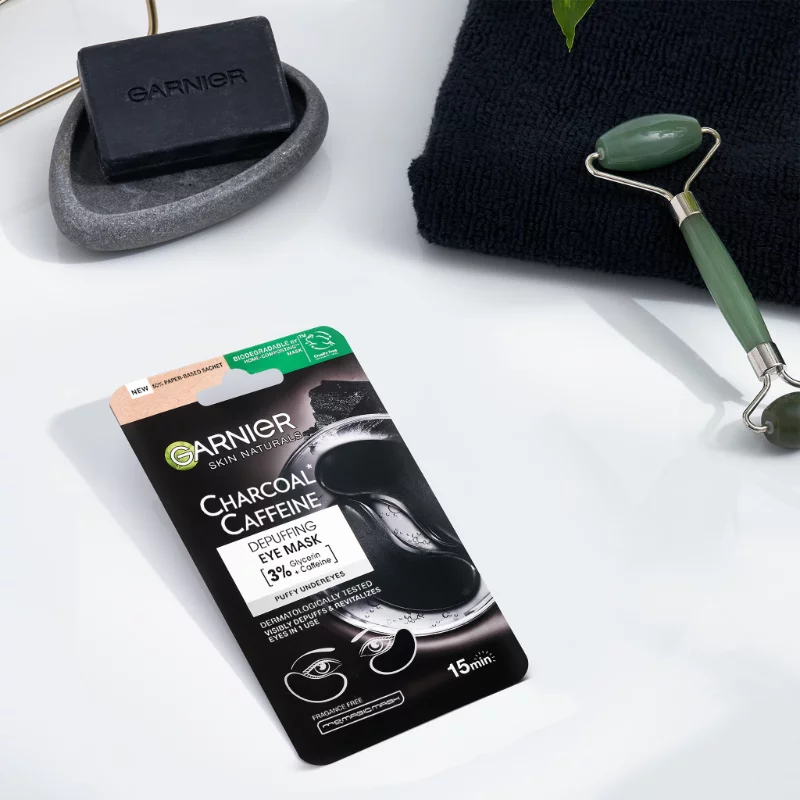 Garnier Skin Naturals Charcoal Caffeine szemkörnyékmaszk a szemkörnyék frissítéséért, 5g