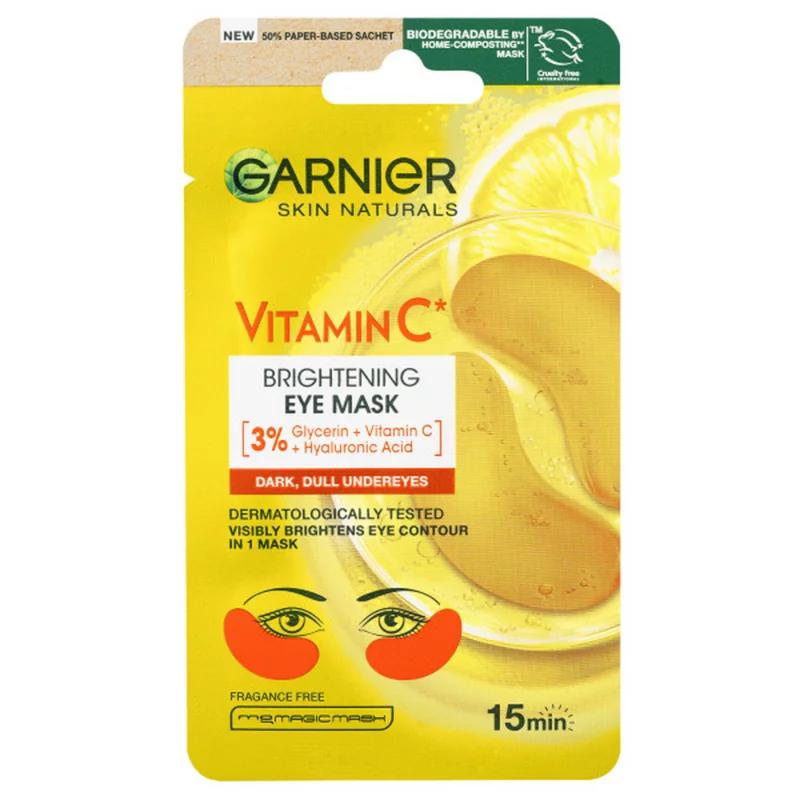 Garnier Skin Naturals szemkörnyékmaszk a szemkörnyék ragyogásáért C-vitaminnal, 5 g