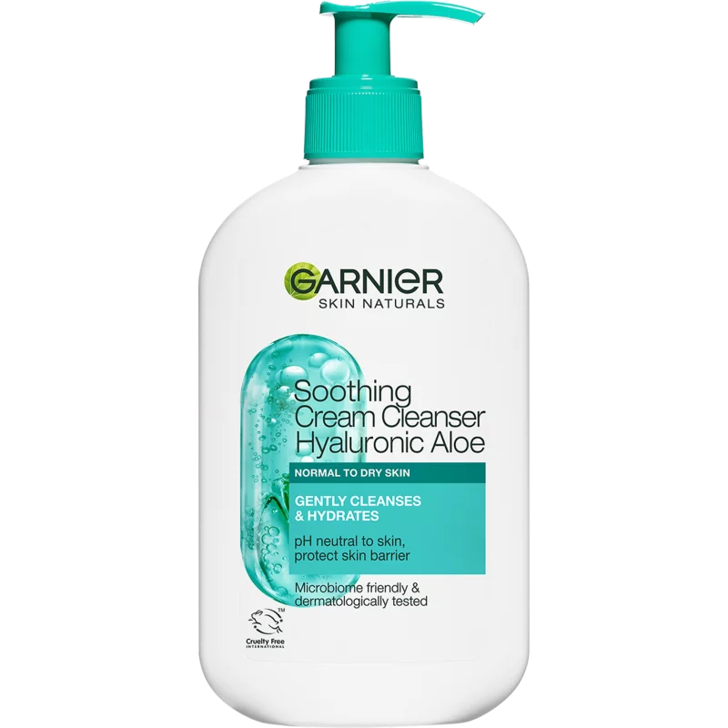 Garnier Skin Naturals bőrnyugtató tisztító krém hialuronsav aloe, 250 ml