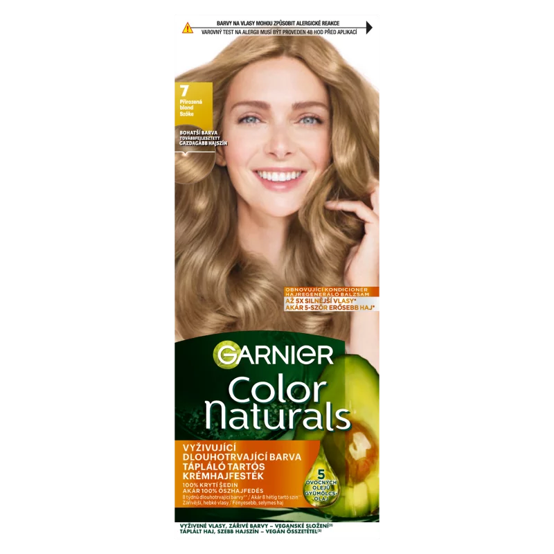 Garnier Color Naturals Tartós hajfesték 7 Szőke, 60 +40 +12 ml