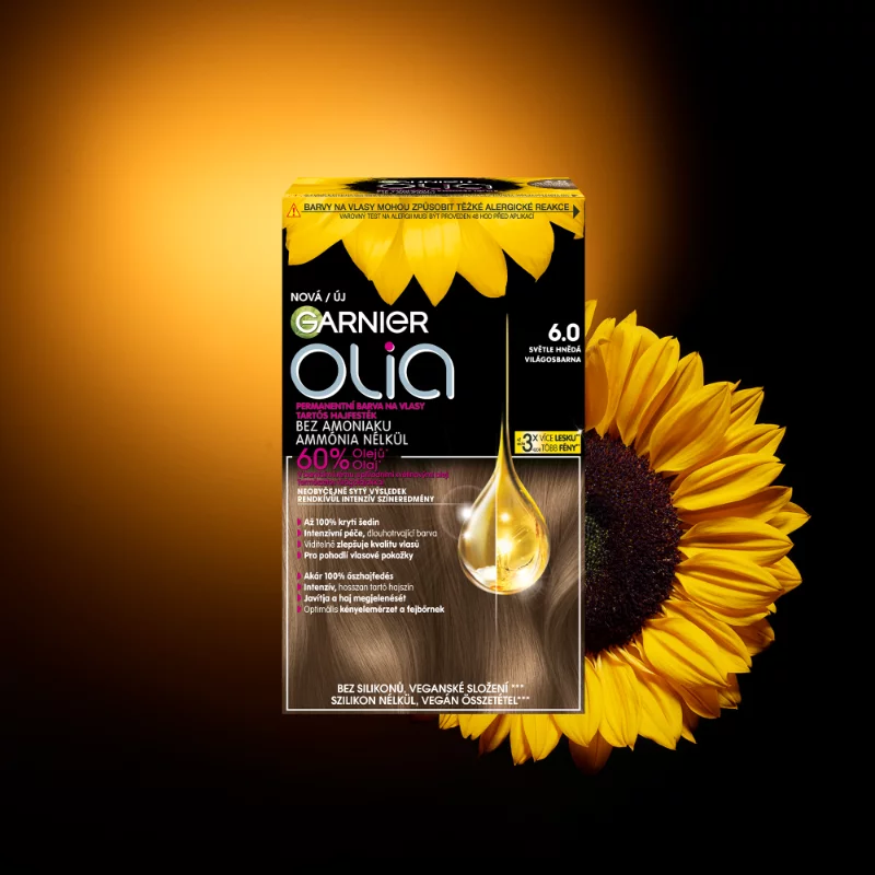 Garnier Olia tartós hajfesték 6.0 Világosbarna