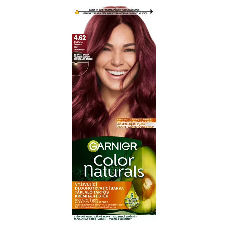Garnier Color Naturals Tartós hajfesték 4 .62 Mély cseresznye, 60 +40 +12 ml