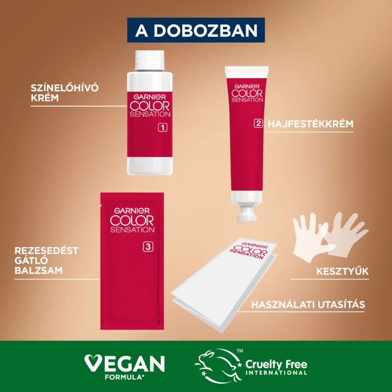 Garnier Color Sensation tartós hajfesték mézszőke kiszőkítő nélkül szőke sötét alapszínekhez
