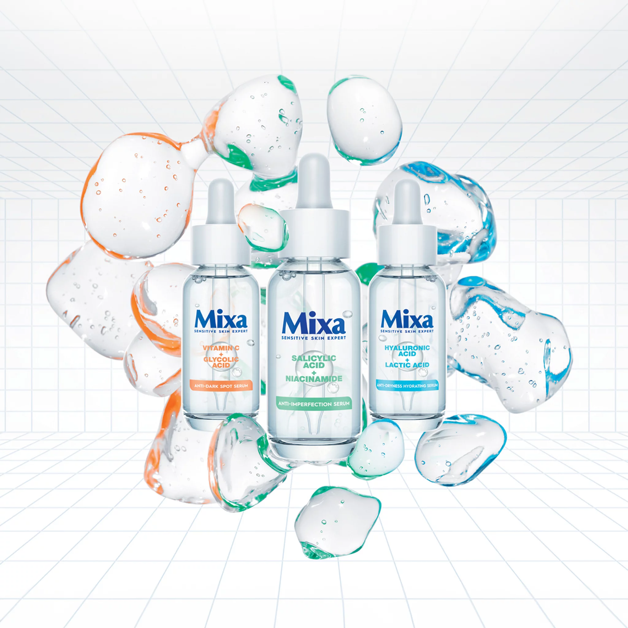 Mixa arcszérum 30ml Hyaluronic Acid és Lactic Acid Anti Dryness 