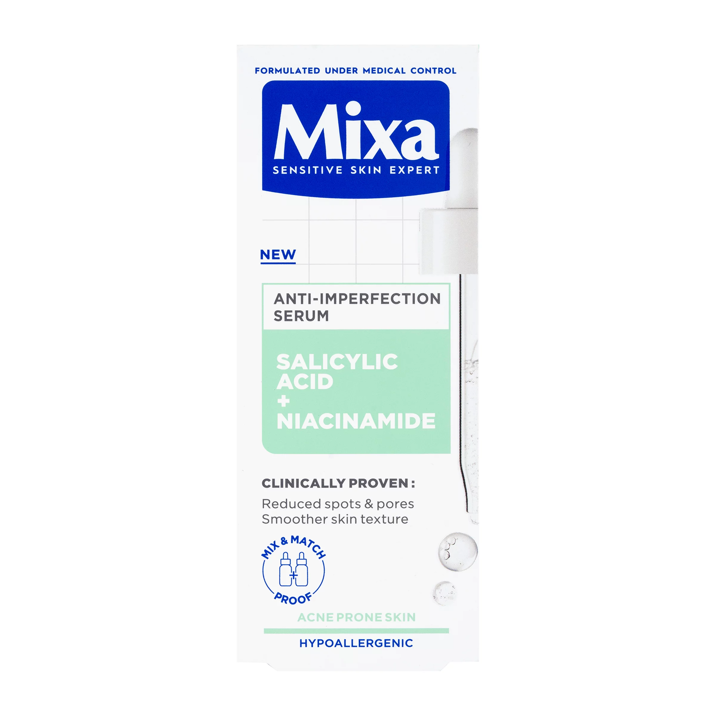 Mixa arcszérum 30ml Niacinamid és Salicylic Acid Anti Imperfection 