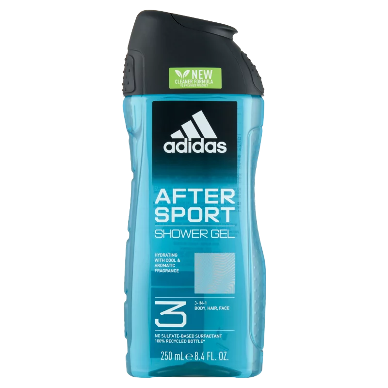 Adidas After Sport 3 az 1-ben test, haj & arc hidratáló tusfürdő 250 ml