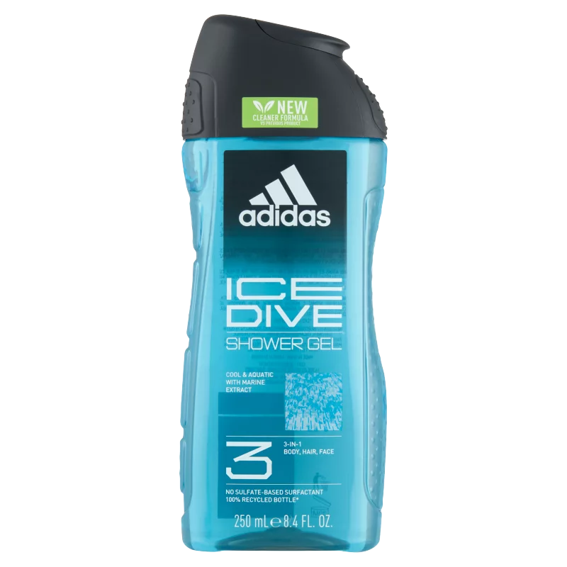 Adidas Ice Dive 3 az 1-ben test, haj & arc tusfürdő 250 ml