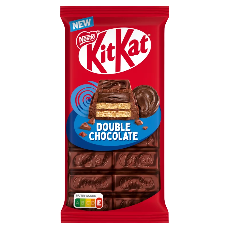 KitKat Double Chocolate kakaós krémmel töltött ropogós ostya tej- és étcsokoládéban 99 g 