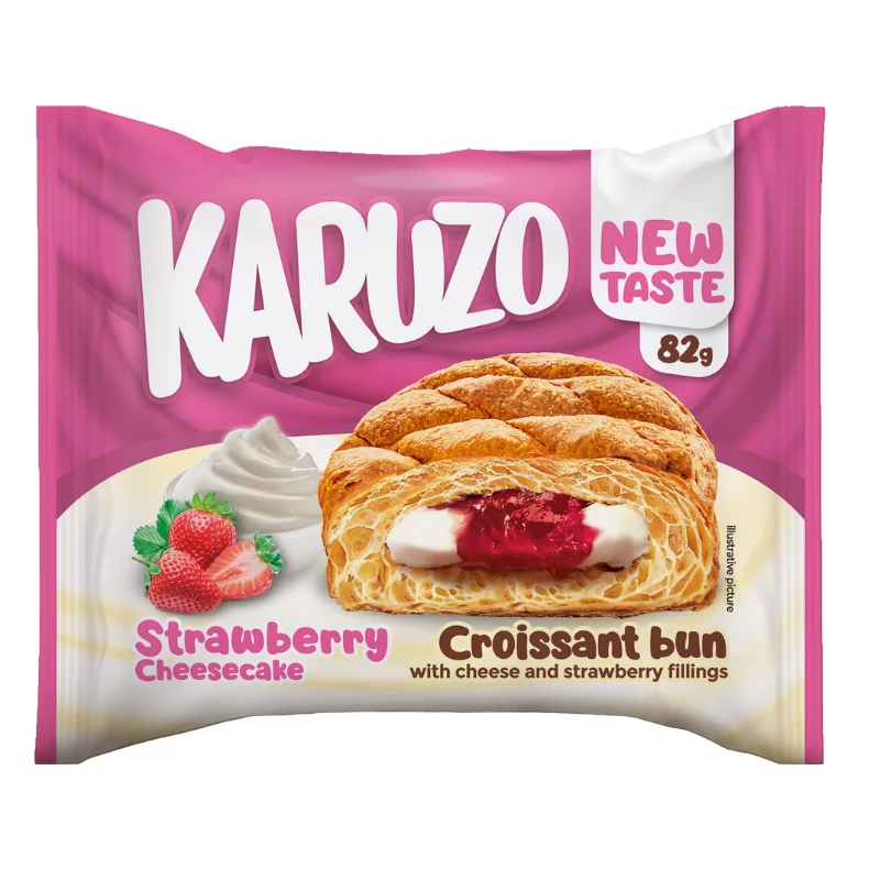 Karuzo strawberry cream pita 82g krémtúrós-epres töltelékkel