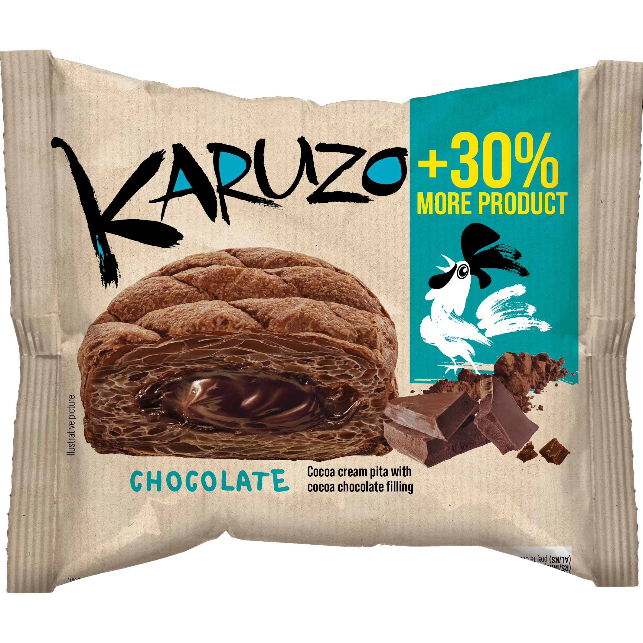 Karuzo cocoa - cocoa cream pita 82g kakaós- kakaós töltelékkel