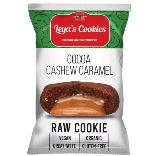 Leya's Cookies nyers sütemény 25g kakaó-kesu-karamell