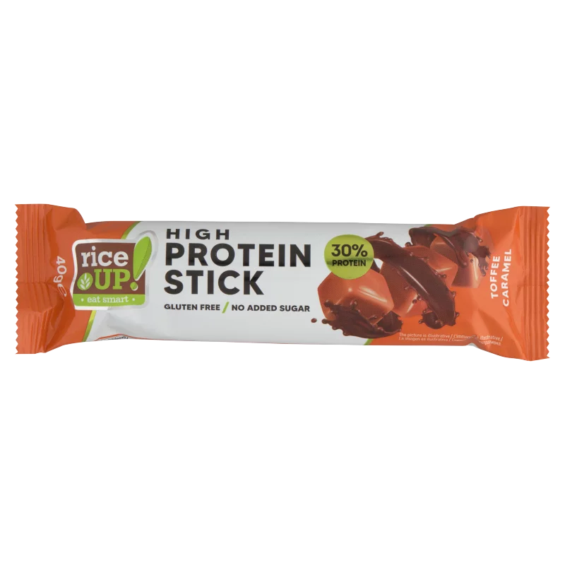 RiceUp! karamell ízű fehérje szelet, hozzáadott cukor nélkül 40 g
