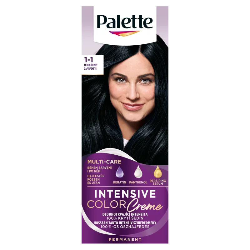 Palette Intensive Color Creme tartós hajfesték 1-1 zafír fekete 