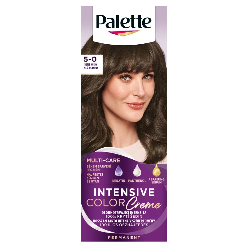 Palette Intensive Color Creme tartós hajfesték 5-0 világosbarna