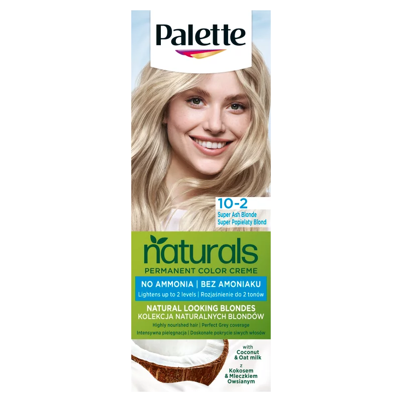 Palette Permanent Naturals Color ápoló krémhajfesték 10-2 (219) szuper hamvasszőke