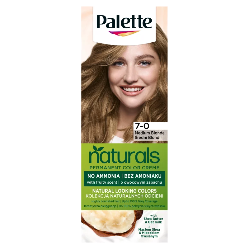 Schwarzkopf Palette Naturals tartós hajfesték 7-0 Középszőke