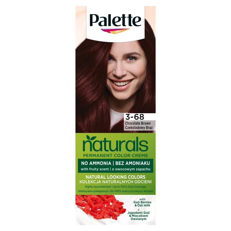 Schwarzkopf Palette Naturals tartós hajfesték 3-68 Csokoládébarna 